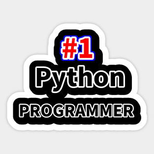 Number one Python programmer Sticker